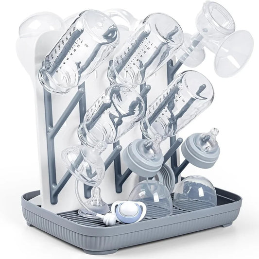 Baby bottle drying and draining stand