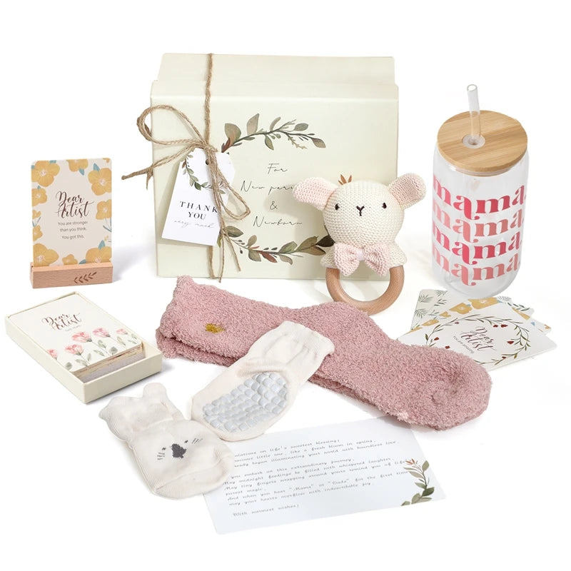 Wooden Rabbit Baby Gift Set