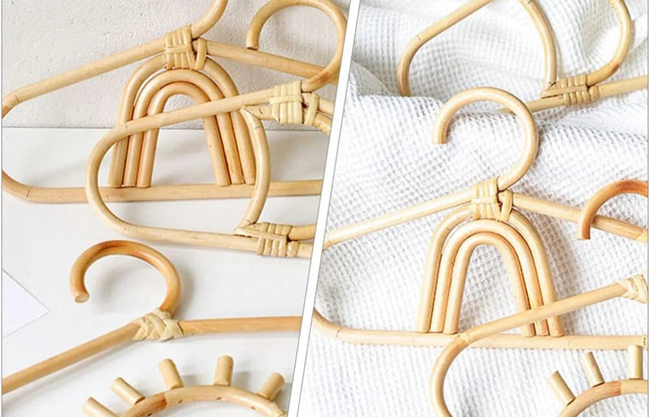 Handmade Rattan Hanger  for Kids Garments