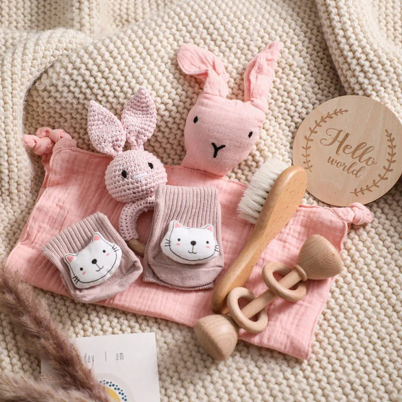 Newborn Double Sided Cotton Blanket Set