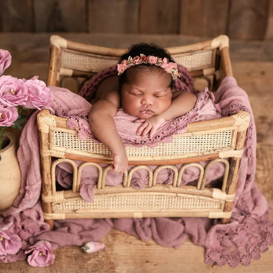 Newborn Photography Soft Cotton Lace Blanket