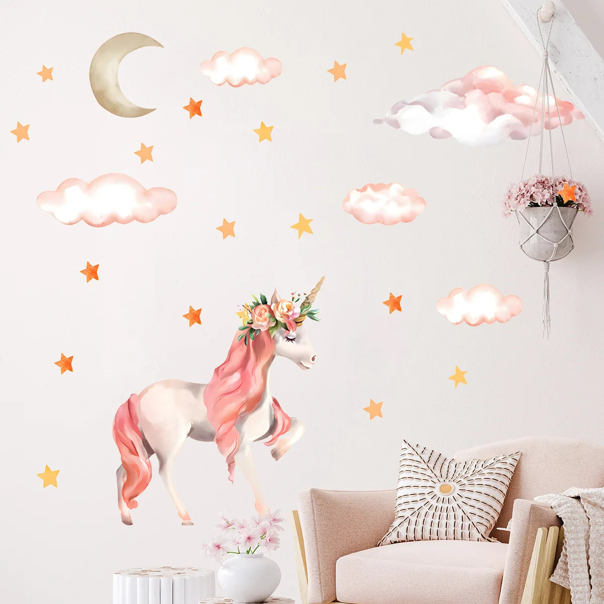 Cartoon Cloud Kids Room Wall Sticker