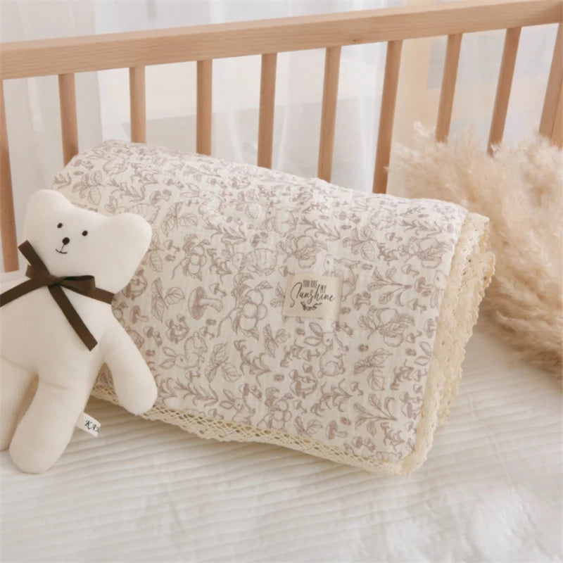 Ventage Cotton Padded Crib Blanket