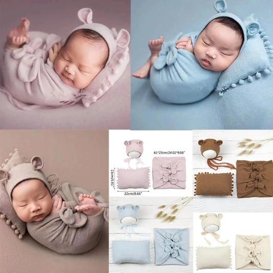 Cute Mouse Baby Photo Shoot 3/pcs Outfit