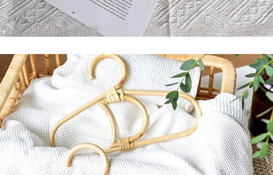 Handmade Rattan Hanger  for Kids Garments