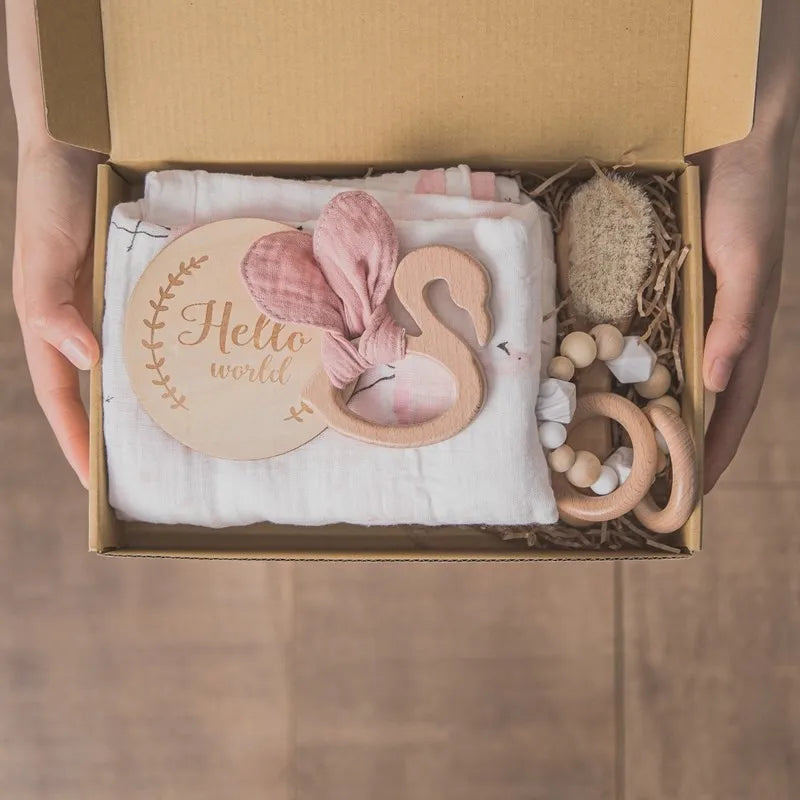 Newborn Double Sided Cotton Blanket Set
