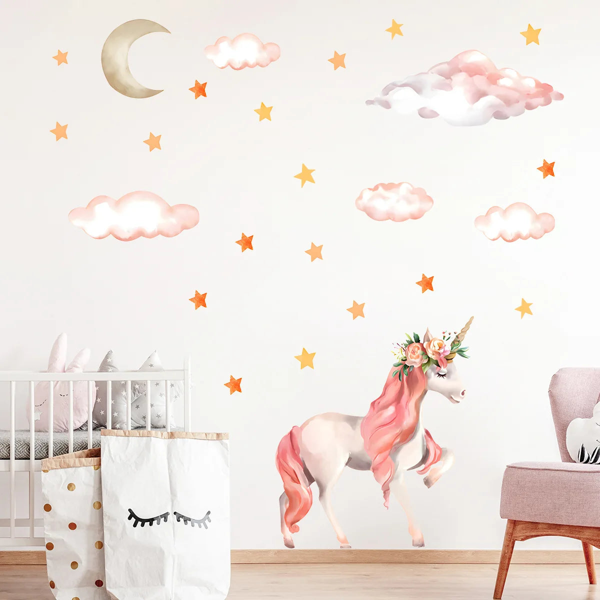 Cartoon Cloud Kids Room Wall Sticker