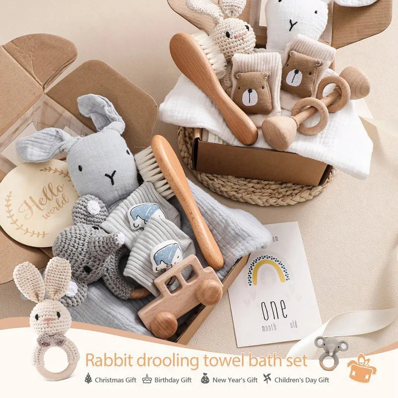 Newborn Double Sided Cotton Blanket Set