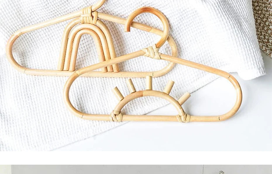 Handmade Rattan Hanger  for Kids Garments