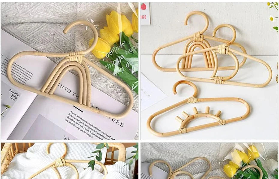 Handmade Rattan Hanger  for Kids Garments