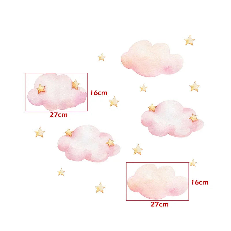 Cartoon Cloud Kids Room Wall Sticker