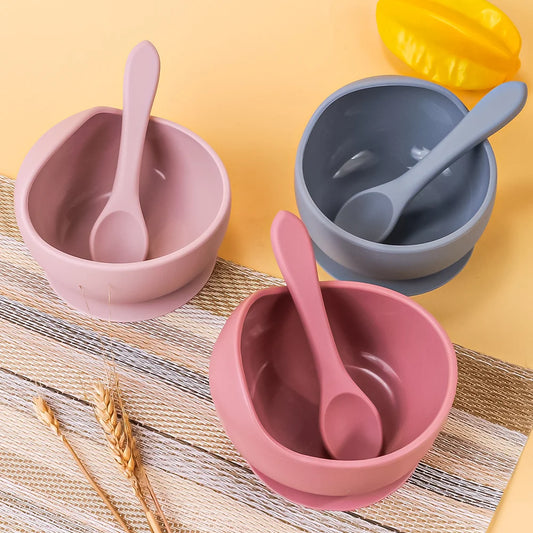 Baby 2PC Silicone Sucker Bowl Set