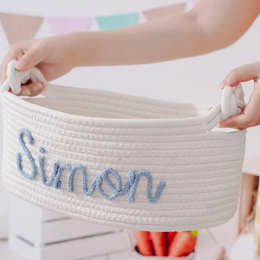 Xilo Personalized Baby Rope Basket