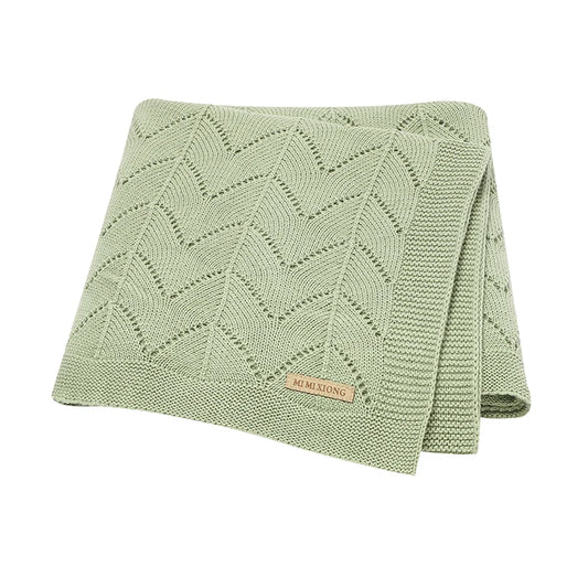 Biki Cotton Knitted Swaddle Wrap Blanket