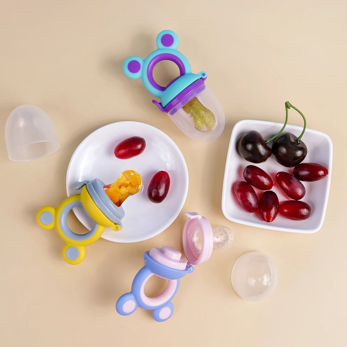 4PCS Silicone Fruit Vegetable Feeder for Kids