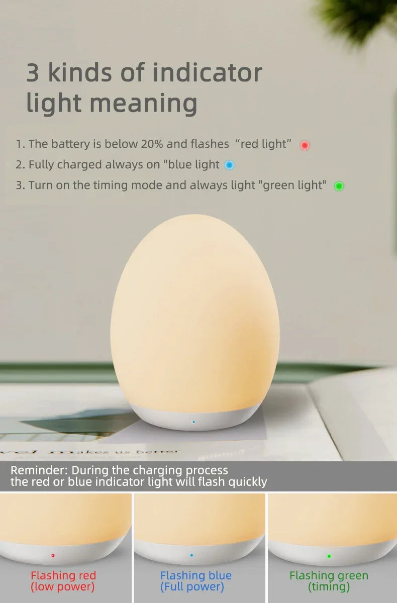 Warm LED Baby Night Lamp