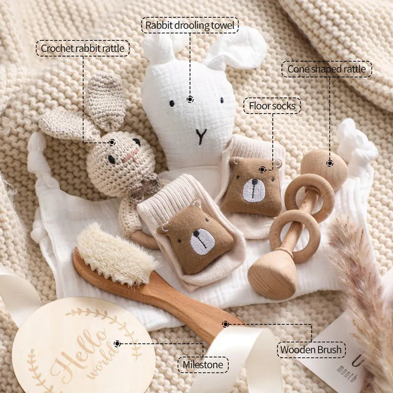 Newborn Double Sided Cotton Blanket Set