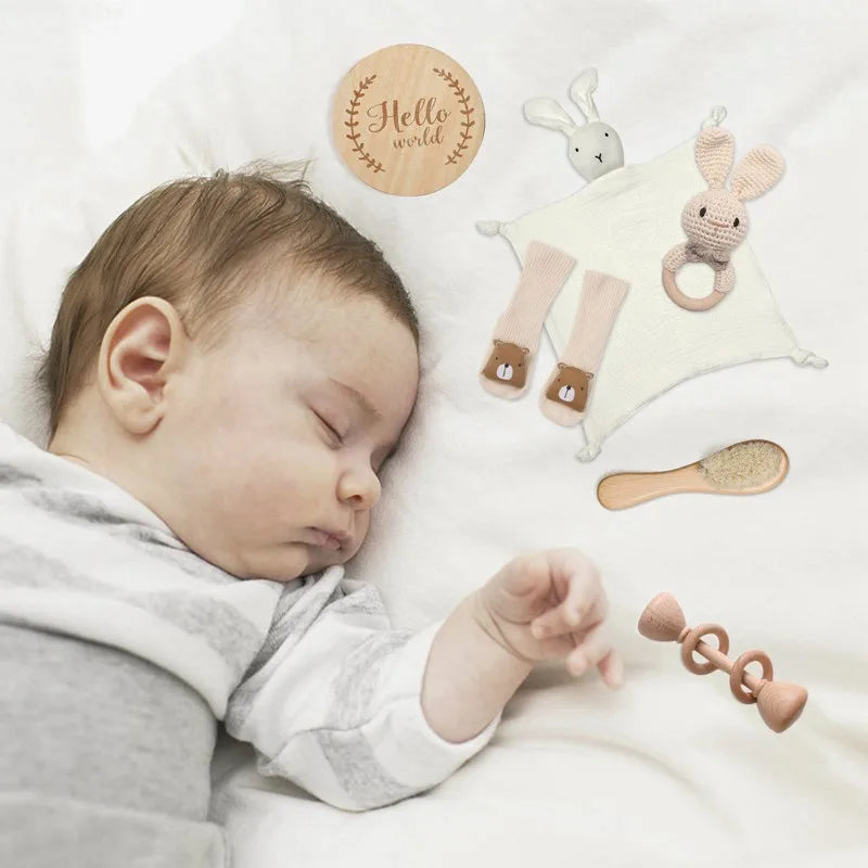 Newborn Double Sided Cotton Blanket Set