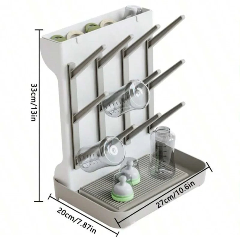Baby bottle drying and draining stand