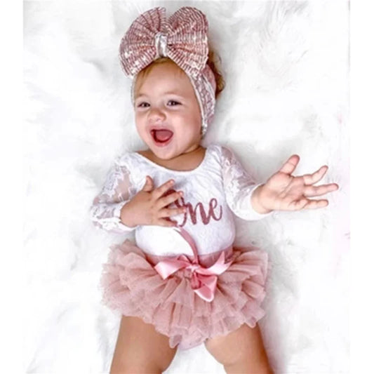 Baby Girls My First Birthday Outfit