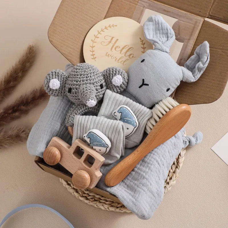 Newborn Double Sided Cotton Blanket Set