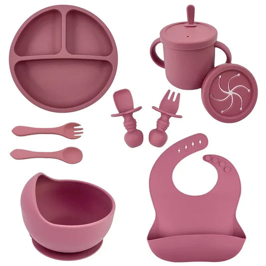 Silicone Baby Suction Bowl Feeding Set