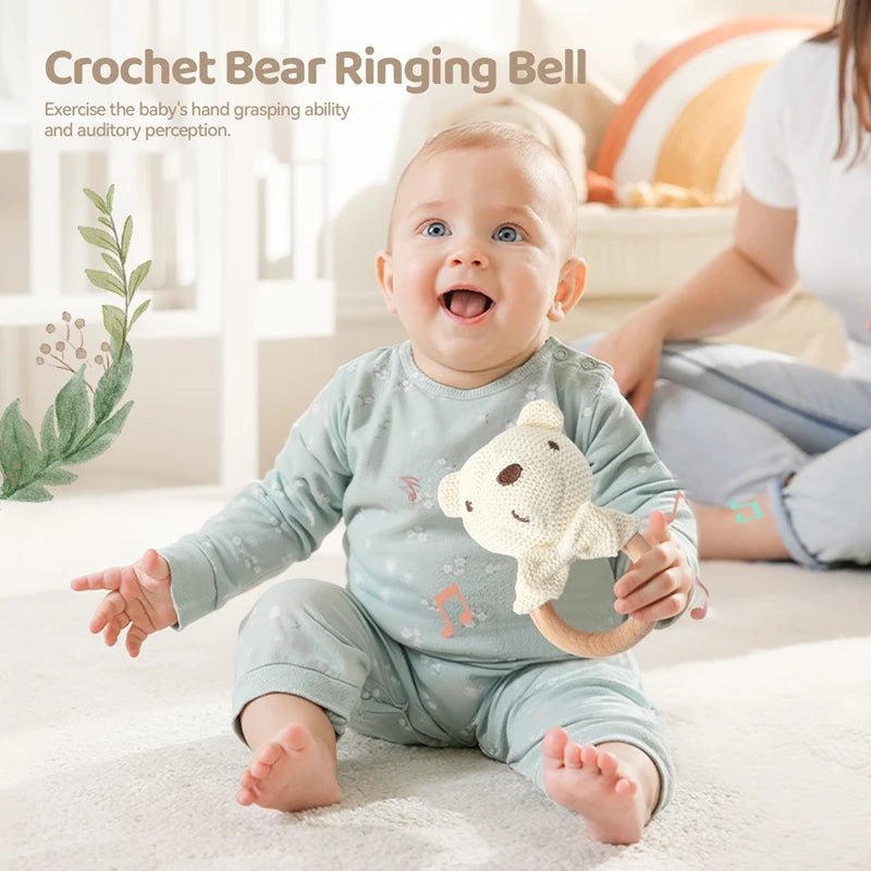 Wooden Rabbit Baby Gift Set
