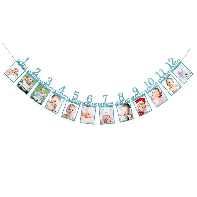 1st Birthday Baby Photo Banner