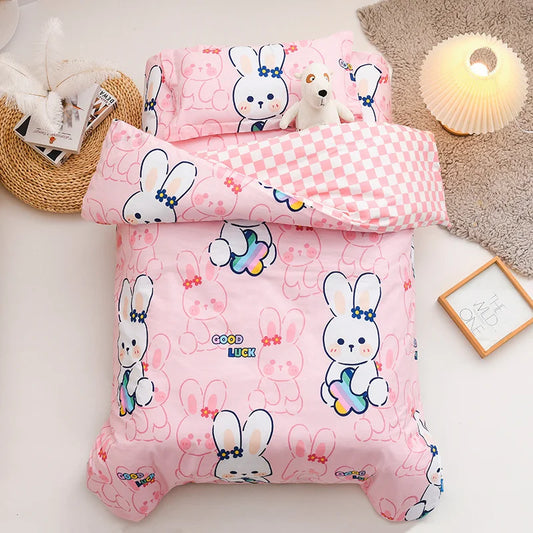 3Pcs Cartoon Cotton Crib Linen