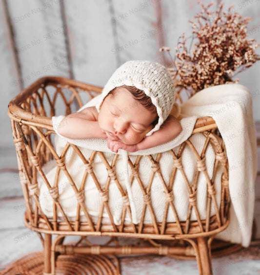 Vintage Newborn Photography Rattan Basket