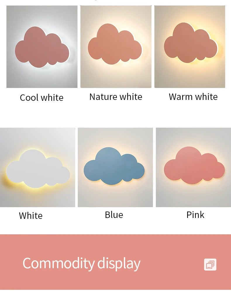 Baby Room Cloud Wall Lamp