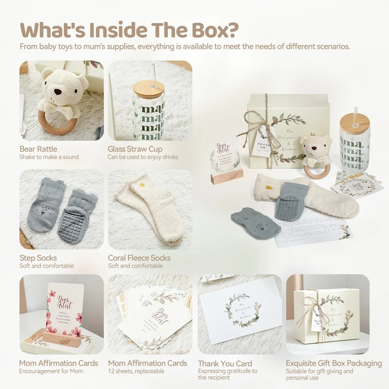 Wooden Rabbit Baby Gift Set