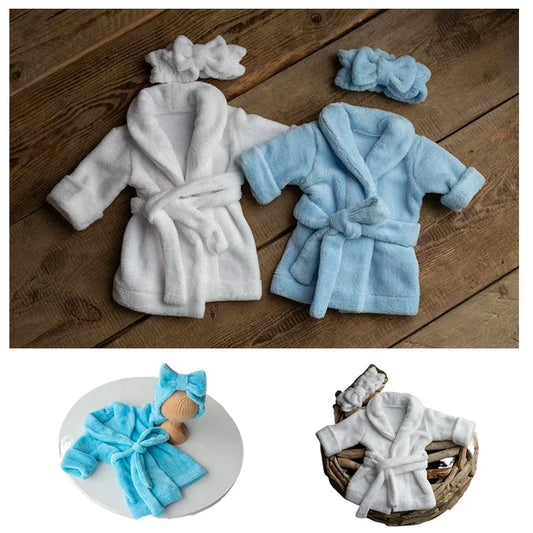Newborn Photography Hooded Robe Set