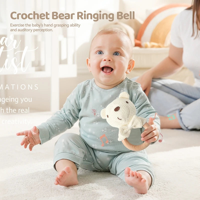 Wooden Rabbit Baby Gift Set