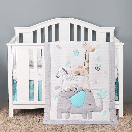 3Pcs Luxury Super Soft Crib Bedding Set