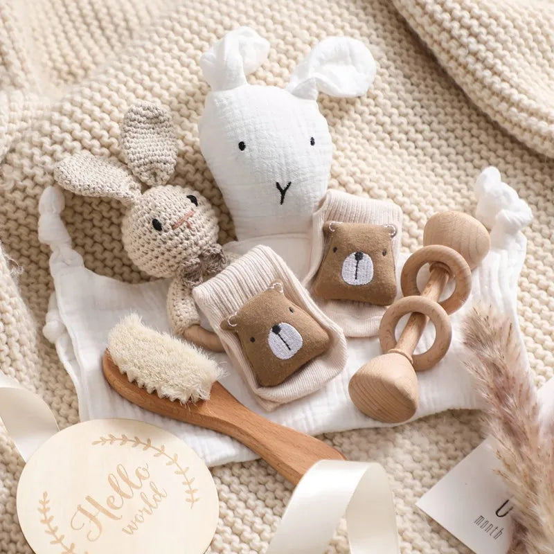Newborn Double Sided Cotton Blanket Set