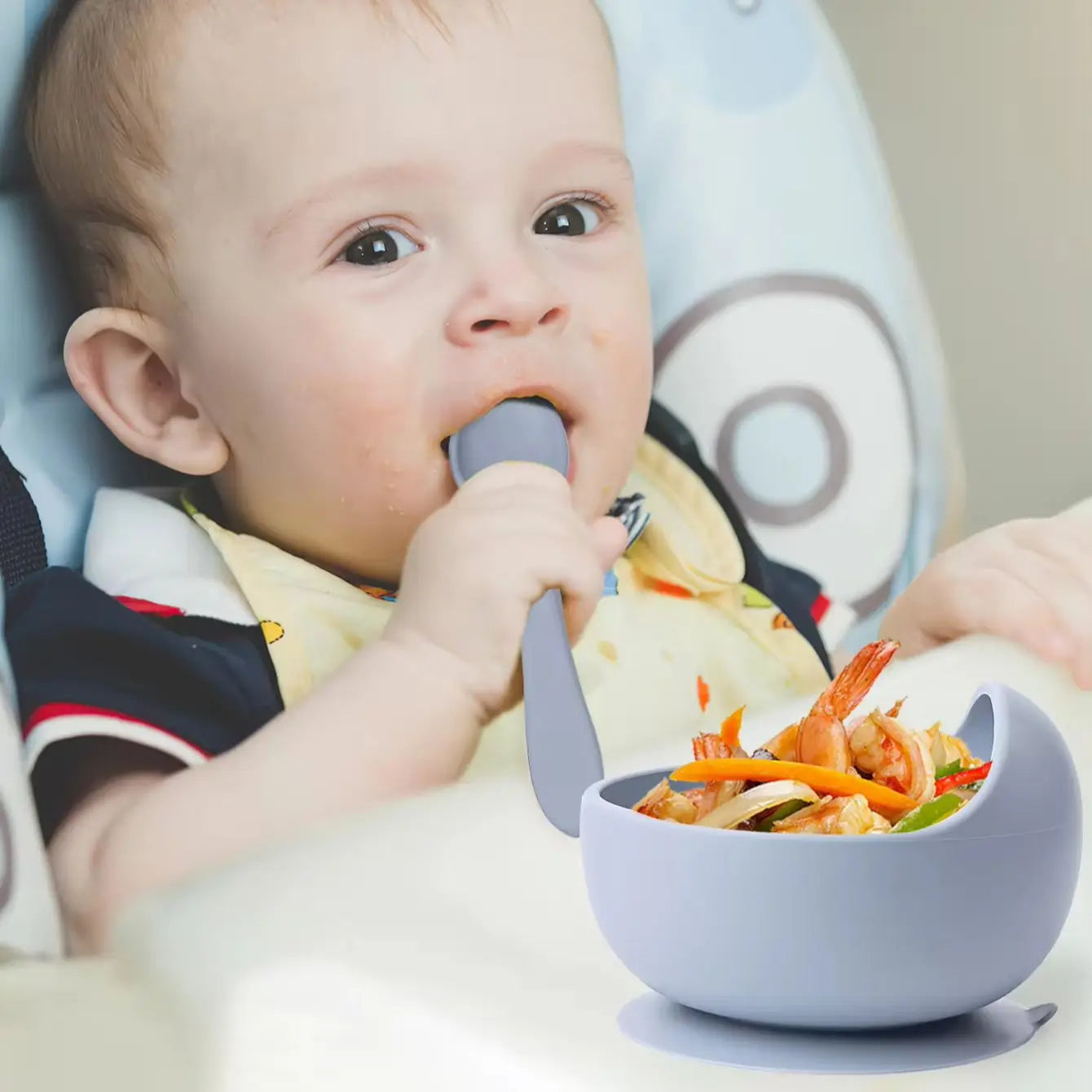 Baby 2PC Silicone Sucker Bowl Set