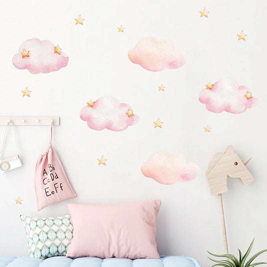 Cartoon Cloud Kids Room Wall Sticker