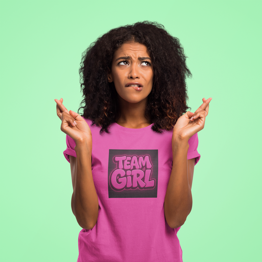 Grafittie Stye Team Girl Gender Reveal Tee